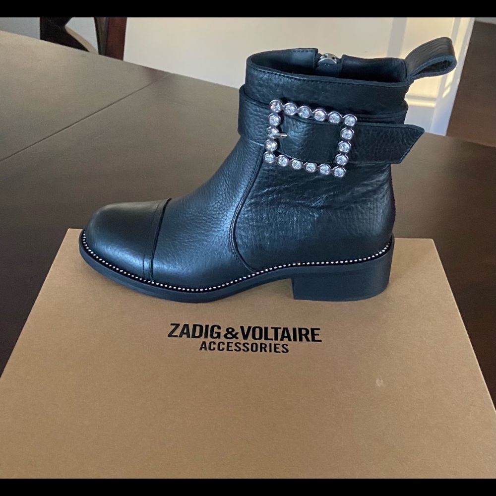 zadig and voltaire leather boots NWT
